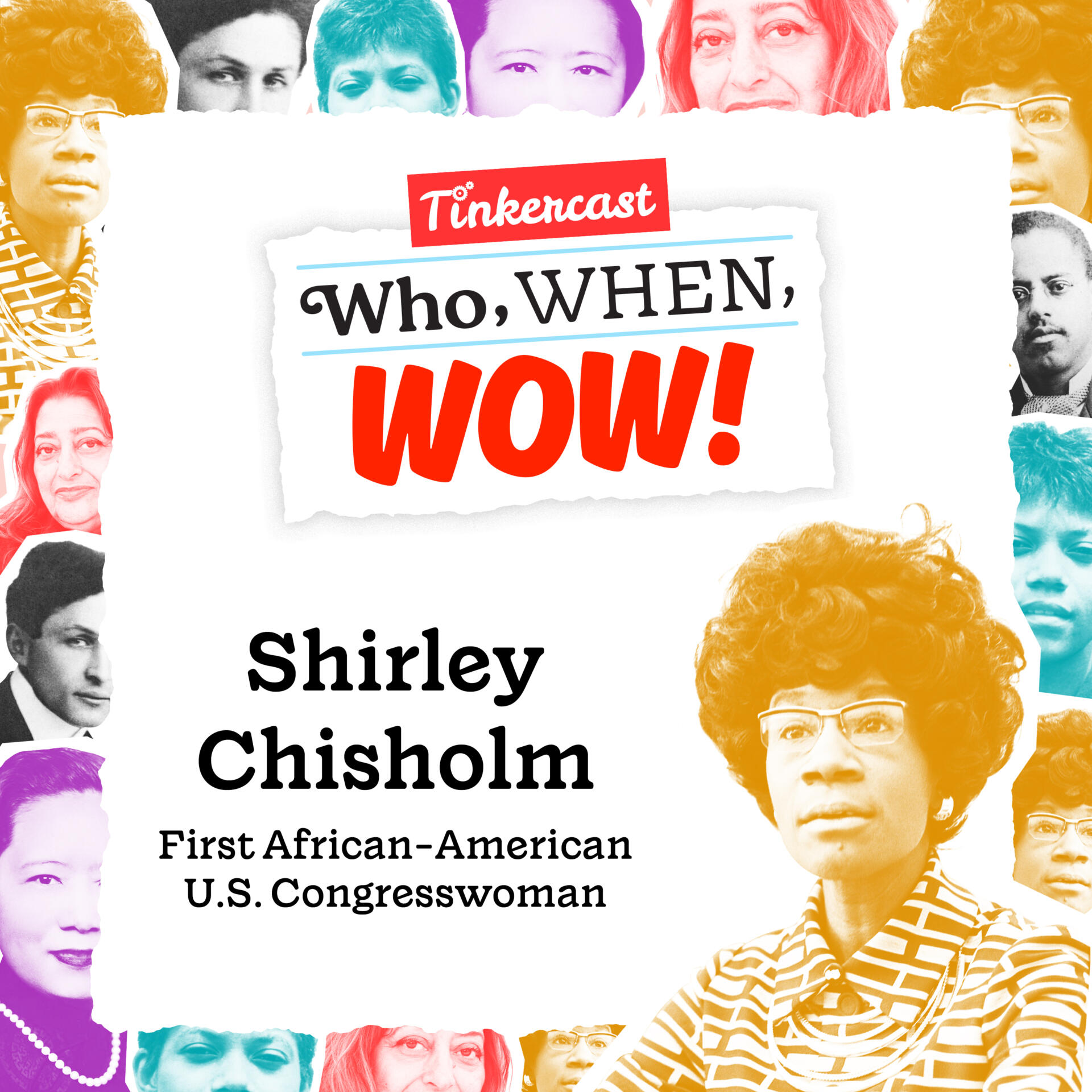 May contain text about Shirley Chisholm, the first African-American U.S. Congressperson, surrounded by many diverse people.