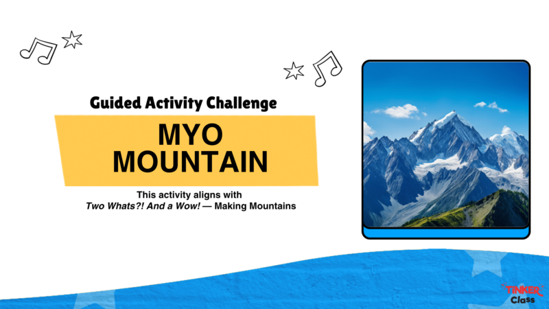May contain text reading Guided Activity Challenge MYO Mountain and an image of snowy mountains.